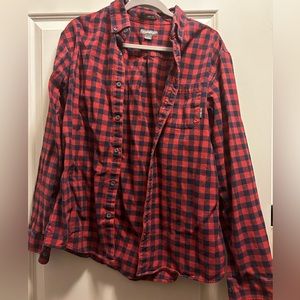 Edie Bauer red checkered flannel